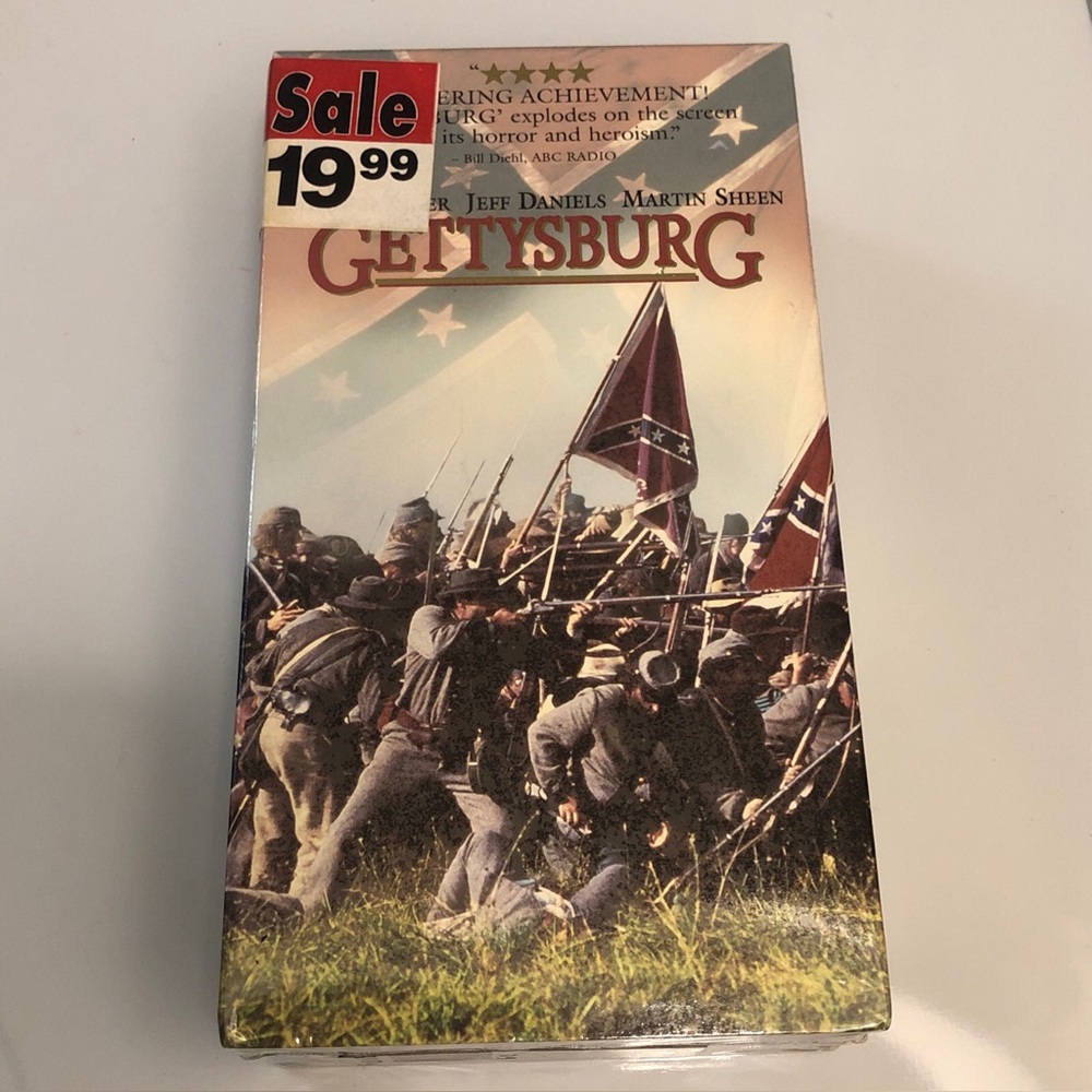Gettysburg VHS 1993 2 Tape Set Martin Sheen Tom Berenger Sealed Vintage New NTSC